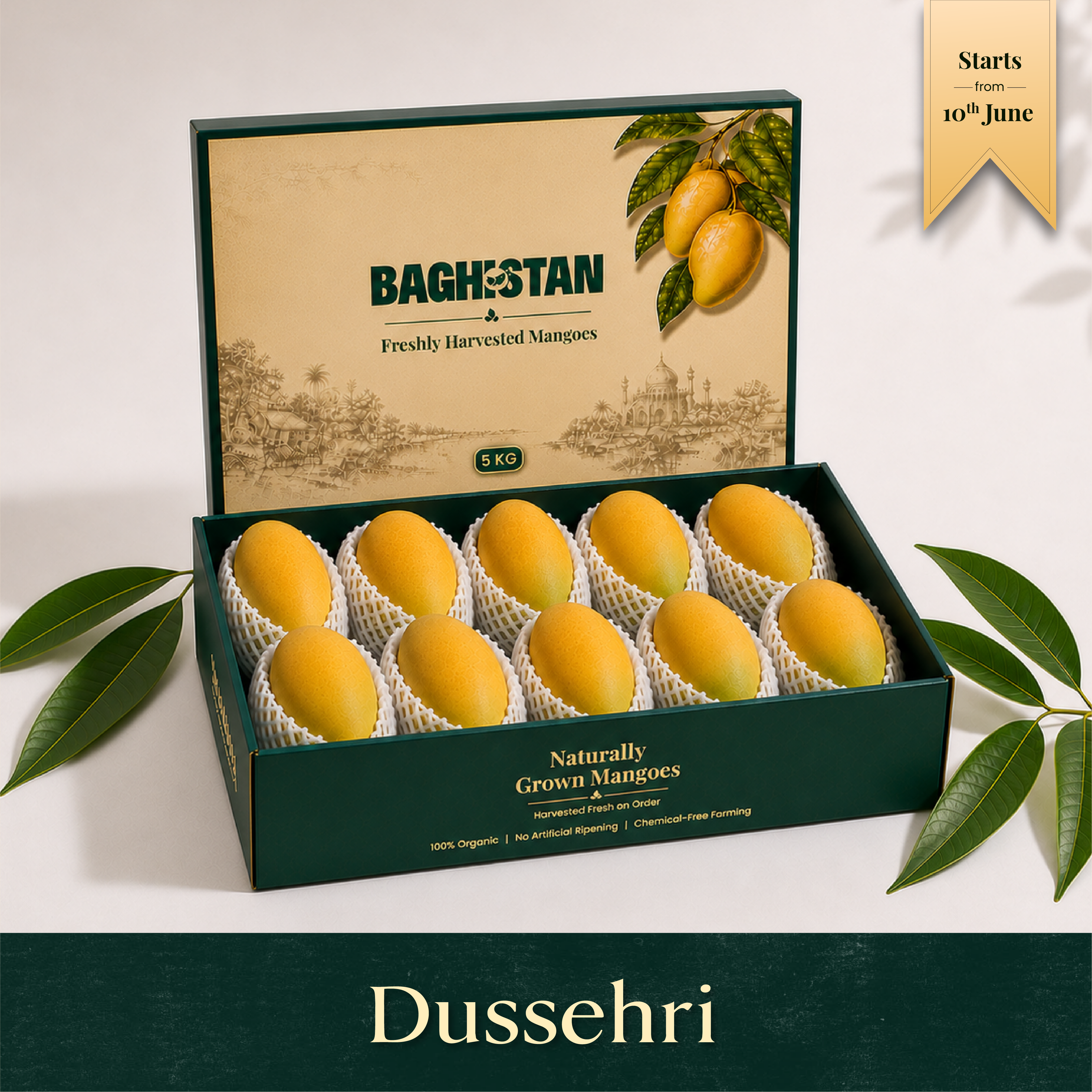 Organic Dussehri Mango | Pre-Booking, Harvesting from 10th June